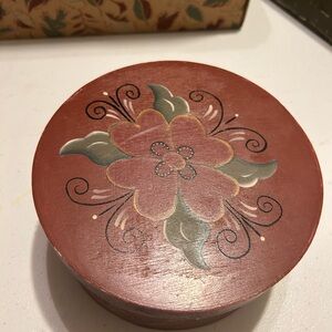 Floral Decorative Hand Painted Bentwood Box